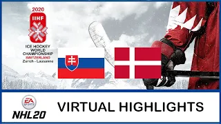 NHL 20 | IIHF Worlds 2020 | Slovakia - Denmark | Virtual Highlights