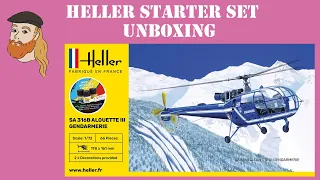 Unboxing the Aerospatiale Alouette: Heller Starter Set Round 2! Cpt first Helicopter