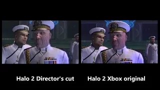 Halo 2 director's cut, retail cutscene side-by-side comparison part 1