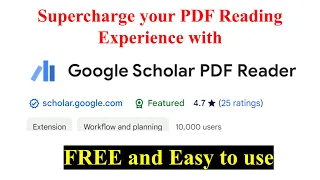 How to download and Use Google scholar pdf Reader