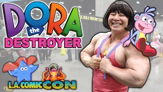 Dora The Destroyer Explores L.A. Comic Con ft. Bane Armstrong