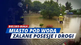 Powódź błyskawiczna w Bielsku-Białej. Woda w niektórych miejscach sięgała jednego metra