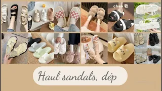 [ Shopee Haul ] #36. Tổng hợp unboxing sandal, dép cute giá rẻ| Haul cheap sandal, slipper