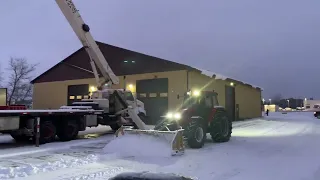 Case IH 5240 clearing snow