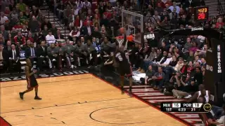 Dwyane Wade Alley Oop To Lebron James vs Portland Trailblazers (HD)