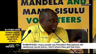 Ramaphosa: Zuma and I are not fighting, we are in good terms