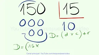 Cómo dividir entre 2 cifras sin resta 150 entre 15