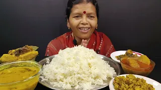 BIGBITES , COMFORT LUNCH MENU EATING,RICE WITH TOK DAL,UCHHE BOTI,TELAPIA MACHER PATLA JHOL।।