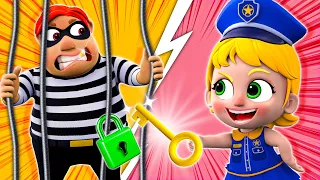 Baby Police Girl Chase Adventure - Baby Police Song - Funny Songs & Nursery Rhymes - PIB Little Song