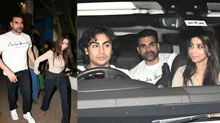 Arbaaz khan with wife Shura Khan  and son Arhaan Khan spotted at restaurant in mumbai 😍🤩🕺💃