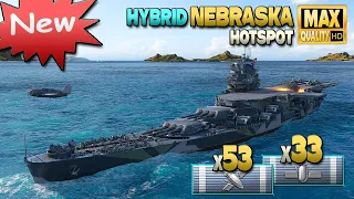 New hybrid battleship Nebraska with great performance - World of Warships