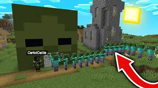 Encontramos una BASE SECRETA de ZOMBIES en una ALDEA de MINECRAFT! 😂