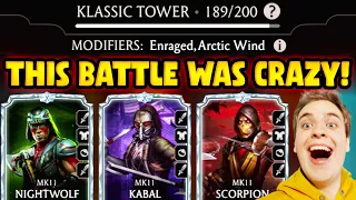 MK Mobile. I Did NOT Expect to Win This Battle! Crazy Wind in Fatal Klassic Tower Battles 189, 190.