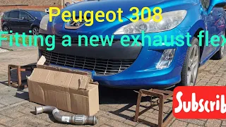 how to repair blowing Peugeot 308 petrol flex pipe. replacing new exhaust #flippingcars #carrepair