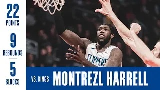 Montrezl Harrell Blocks 5 Shots vs. Kings