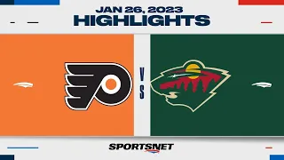 NHL Highlights | Flyers vs. Wild - January 26, 2023