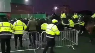 Celtic fans attack police and stewards at Celtic park