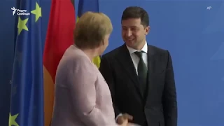 Зеленский, Макрон и Меркель