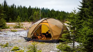 Hot Tent Winter Camping In Freezing Temperatures