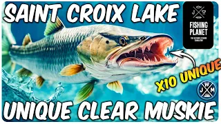 How to Catch UNIQUE CLEAR MUSKIE on Saint Croix Lake - Fishing Planet