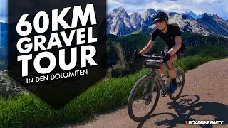 60KM GRAVEL TOUR IN DEN DOLOMITEN | MIT 13KG GRAVEL BIKE | ROADBIKE PARTY