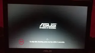 To Skip Disk Checking Press Any Key Within 8 Seconds