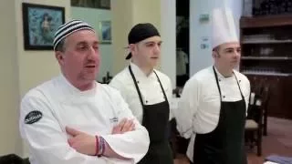 Spaghetti with Colatura di Alici (anchovies) - chef Torrente, Naples