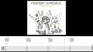 Pumped Up Kicks - Guitar Chords/TAB Play-Along (Simple) + Lesson Sheet - Foster The People