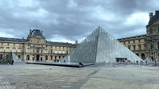 Outside Louvre Museum