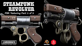 Game Ready Steampunk Revolver Texturing Part 01 in Substance Painter 2023