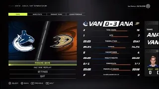 NHL™ 21 Ducks vs Vancouver Canucks Franchise mode game 6 part 1