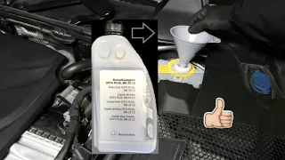 How to Check and Add Brake Fluid in Mercedes Benz C300 W205 W206 and E300 W213