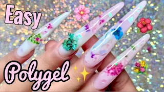 How To: Poygel Milk Bath Nails Long Siletto | Nails by Kamin