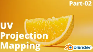 Making A Orange Slice With UV Projection-Mapping Beginner Tutorial Part-2  || Blender 2.90