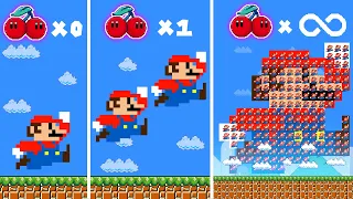 Super Mario Bros. but Mario's Double Trouble with Double Cherry Powerups (Part 2) | Game Animation