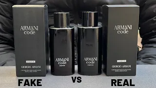 Fake vs Real Armani Code Homme Parfum 125 ml  Perfume / How to spot fake Armani Code Fragrance