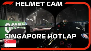 F1 2021-HELMET CAM 4K ULTRA REALISTIC RESHADE- TRACK IR- SINGAPORE  HOT LAP