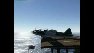 War Thunder G4M1 Посадка на авианосец landing on an aircraft carrier standart