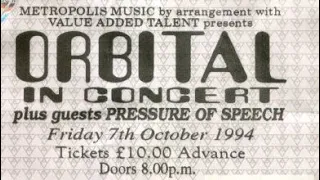 Orbital Archive Live Gig - 7th October 1994 - Brixton in London