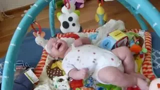 Cute 4 month's old baby laughing
