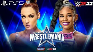 WWE 2K22 WRESTLEMANIA 38 BIANCA BELAIR VS BECKY LYNCH RAW WOMEN'S CHAMPIONSHIP [1080P 60FPS PS5]
