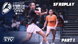 Squash: Dunlop British Junior Open 2020 - Semi Finals - Glass Court Session 1