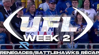 UFL Week 2: Renegades vs. Battlehawks Recap - MODERN DAY RECORD BREAKING ATTENDANCE