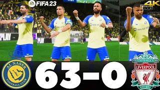 FIFA 23- MESSI RONALDO NEYMAR HAALAND MBAPPE ALL STARS  !AL NASSR 63-0 LIVERPOOL FC !