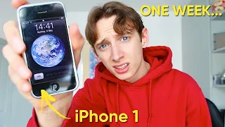 I used the FIRST EVER IPHONE for 1 week straight *iPhone 1 from 2007*