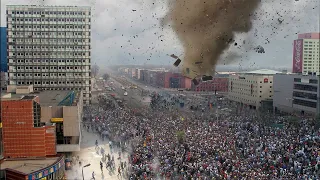 Austria destroyed in 2 minutes! Many roofs were destroyed, super tornado in Graz