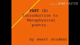 Detail introduction to metaphysical poetry and its characteristics