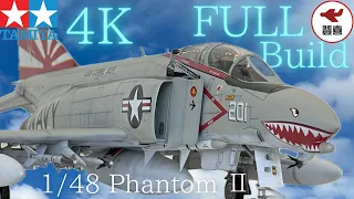 タミヤ 1/48 f-4b ファントムⅱ 製作 - VF-111 Sundowners Scale Model Aircraft Full Build