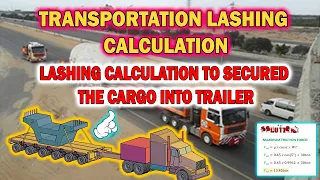 Lashing & Load Securing Calculation for Transportation #heavytransport #lashing #loadsecuring