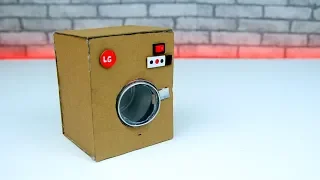 DIY How to Make Mini Washing Machine from Cardboard for Kids